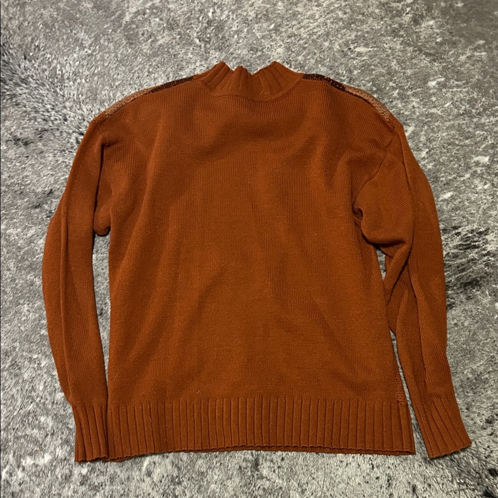 Aztec Patterned orange Sweater - Picture 2 of 2